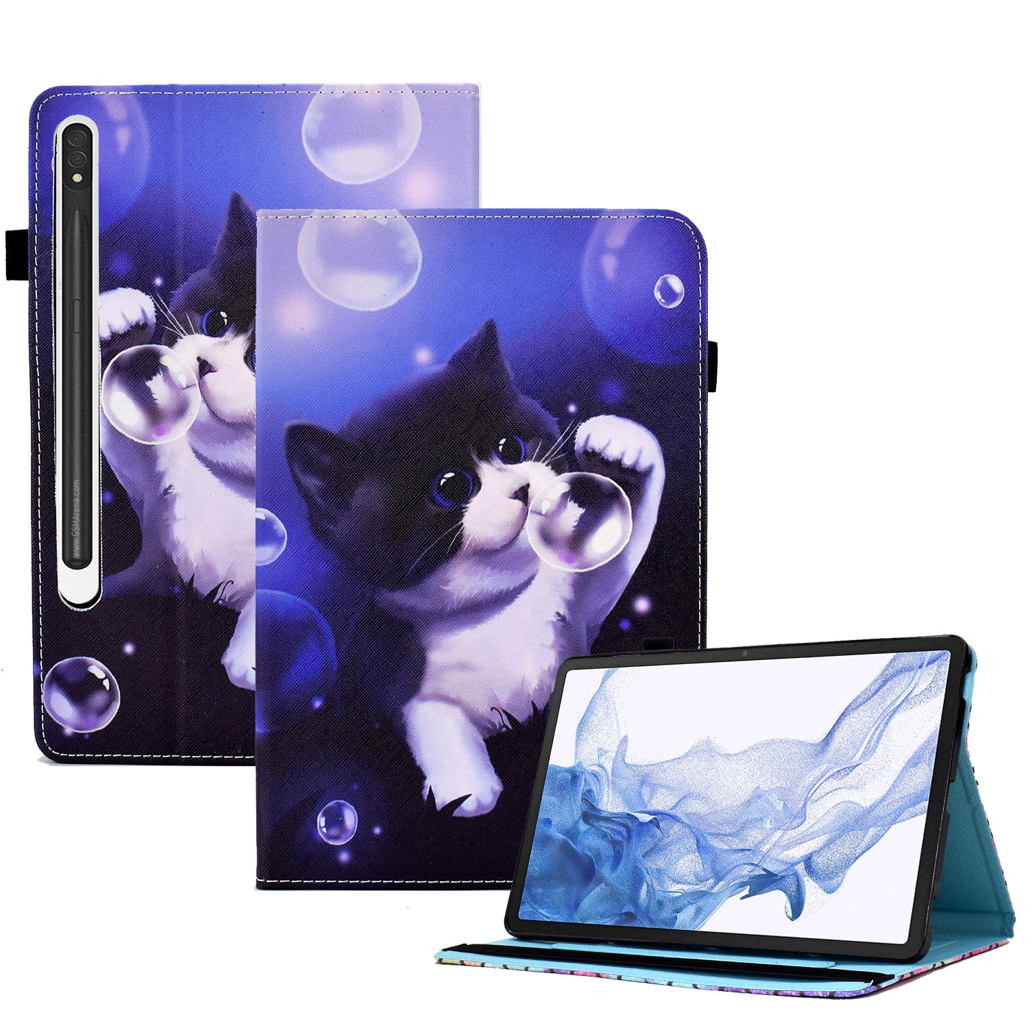 For Samsung Galaxy Tab S8 X700 / X706 (2022) / Tab S7 T870 / T875 (2020) Pattern Printing Tablet Stand Case with Elastic Band For Samsung Galaxy Tab S8 X700 / X706 (2022) / Tab S7 T870 / T875 (2020) Pattern Printing Tablet Stand Case with Elastic Band